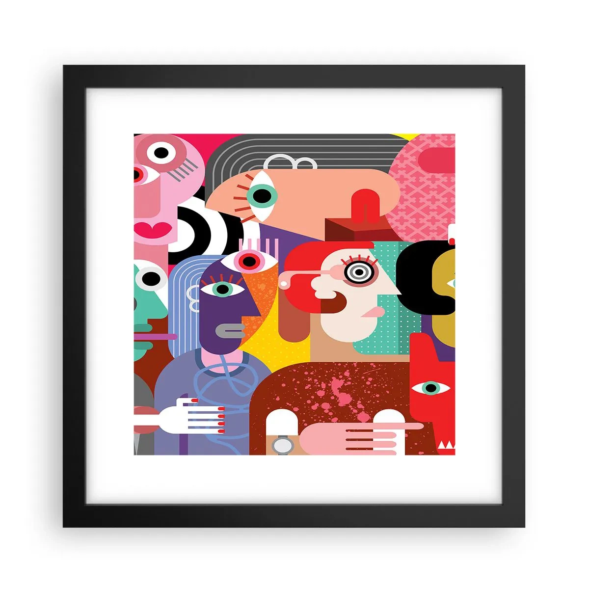 Plakat w czarnej ramie - My od pana Picassa - 30x30 cm