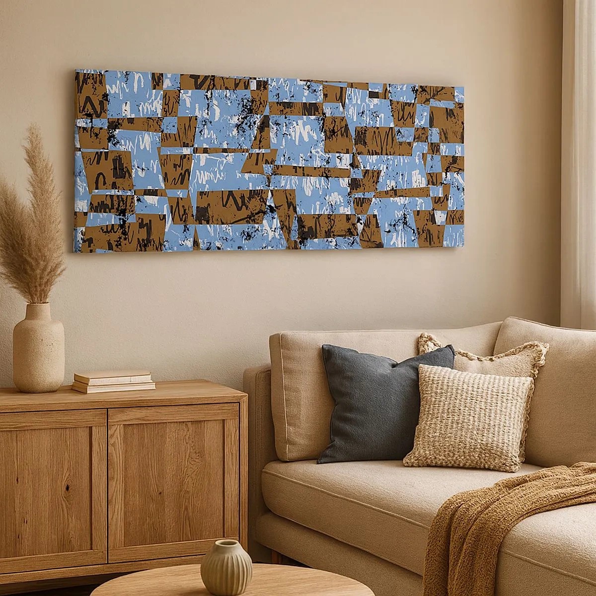 Obraz na płótnie - Nieludowa wycinanka - 100x40 cm