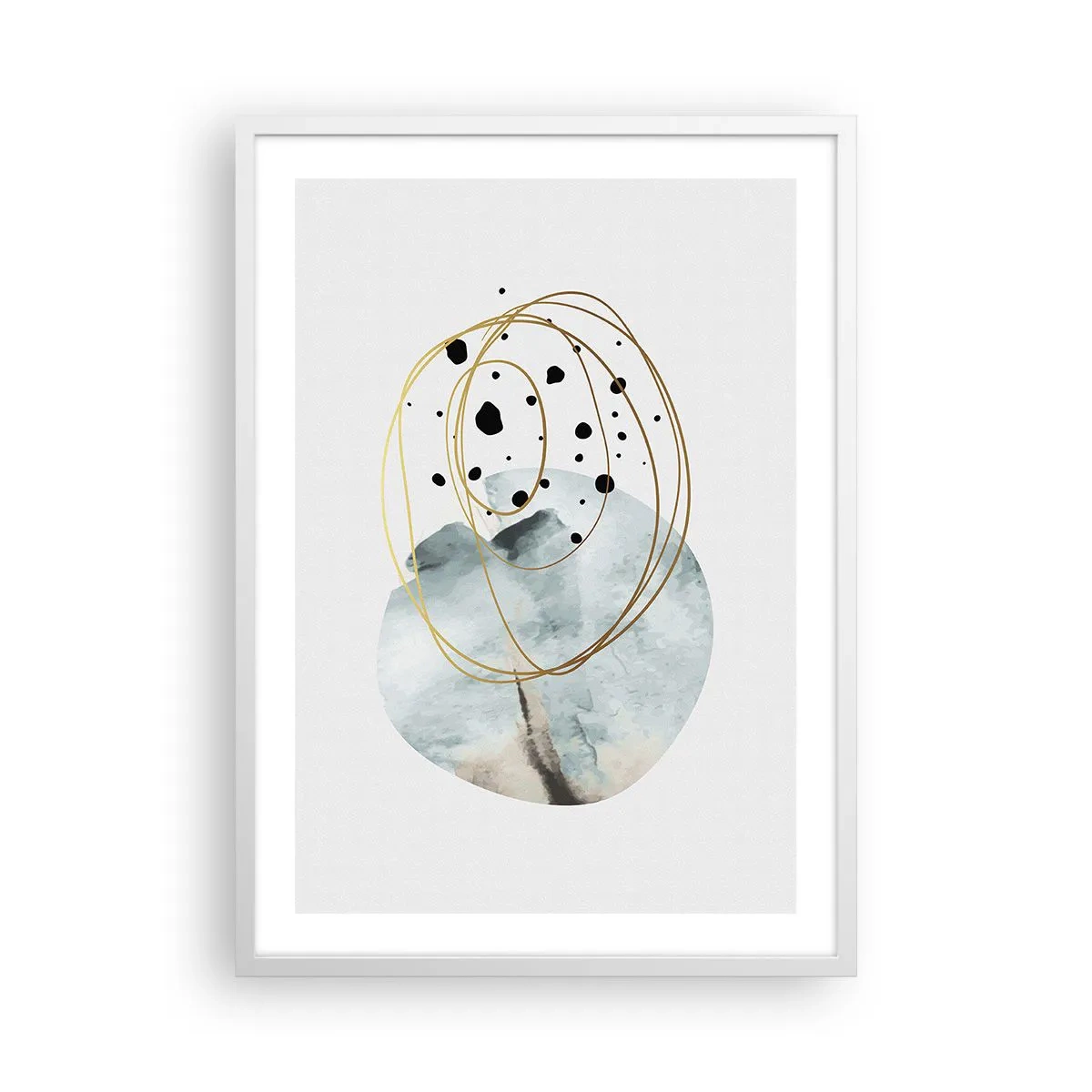 Plakat w białej ramie - W objęciach przestrzeni - 50x70 cm