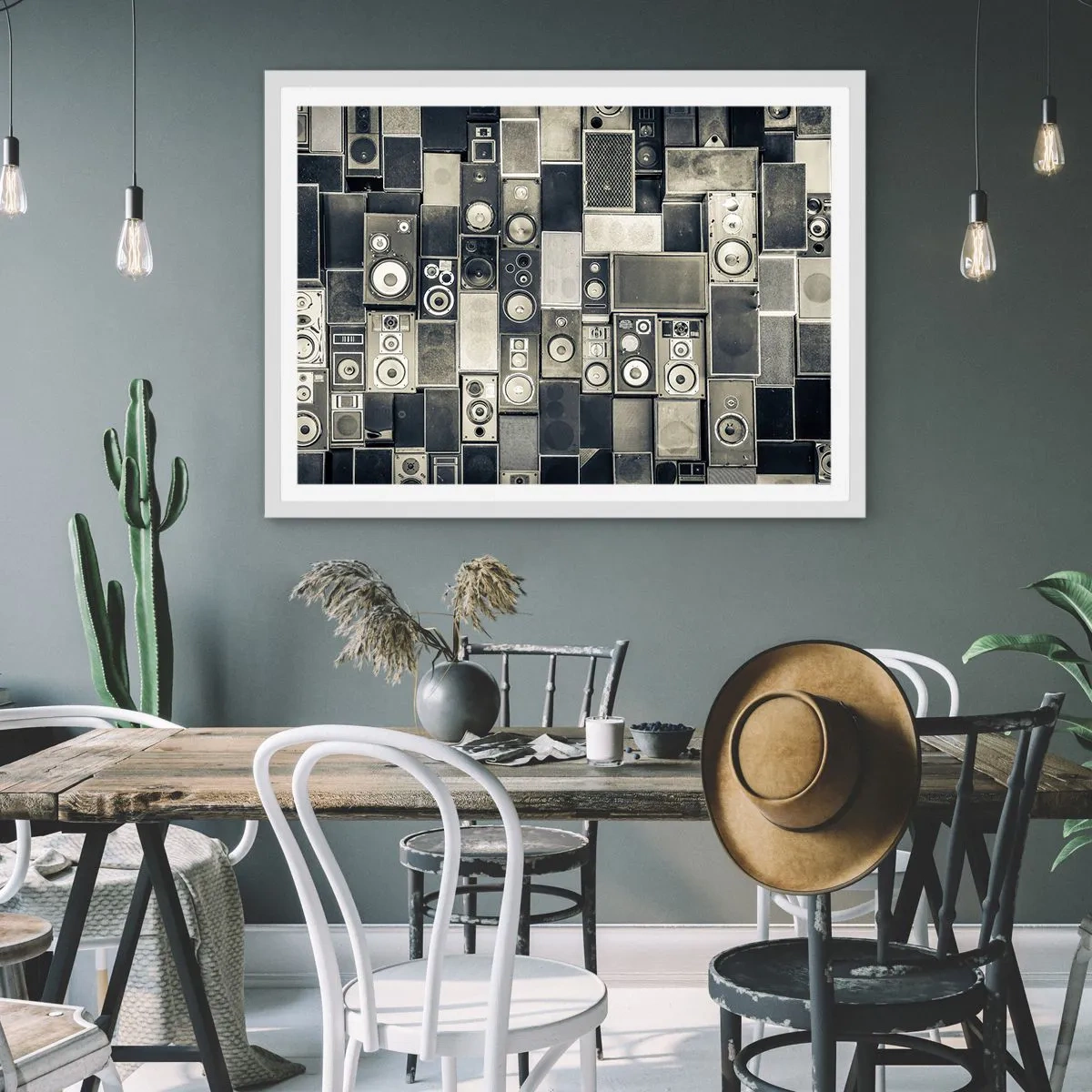 Plakat w białej ramie - I wszystko gra - 50x40 cm