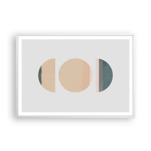 Plakat w białej ramie - Koło za kołem - 100x70 cm