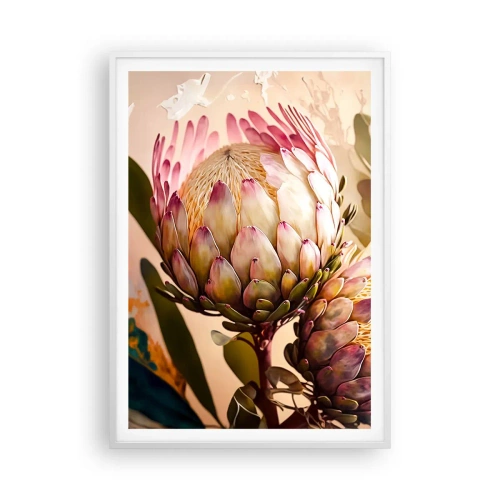 Plakat w białej ramie - Czule objęte - 70x100 cm