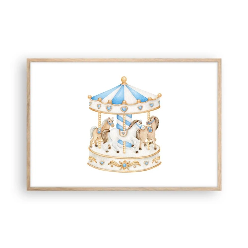 Plakat w ramie jasny dąb - Słodkie dzieciństwo - 91x61 cm