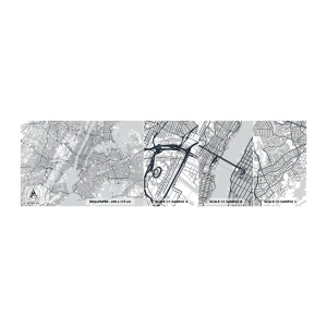 Fototapeta Próbka Standard Eco - Anatomia metropolii - Nowy Jork, Mapa, Manhattan - 100x30 cm