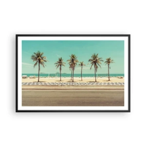 Plakat w czarnej ramie - Na straży plaży - 91x61 cm