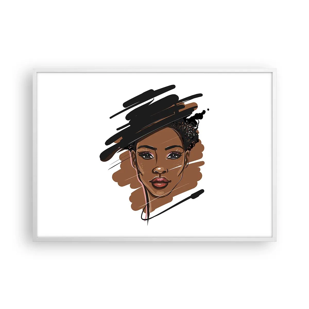 Plakat w białej ramie - Słodka jak czekolada - 100x70 cm