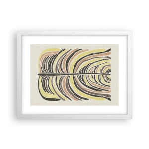 Plakat w białej ramie - Abstrakcja pełna życia - 40x30 cm