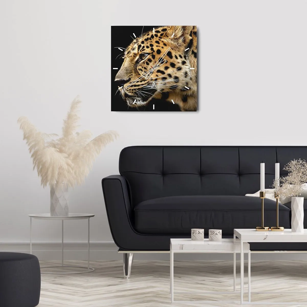 Zegar ścienny - Spokojny, skupiony, gotowy - 40x40 cm