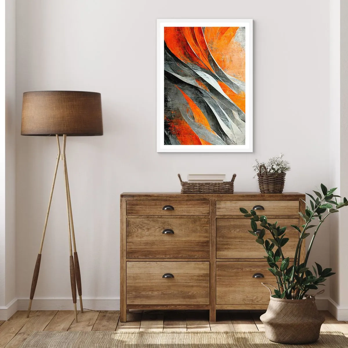 Plakat w białej ramie - Żar i chłód - 70x100 cm