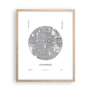 Plakat w ramie jasny dąb - Anatomia Los Angeles - 40x50 cm