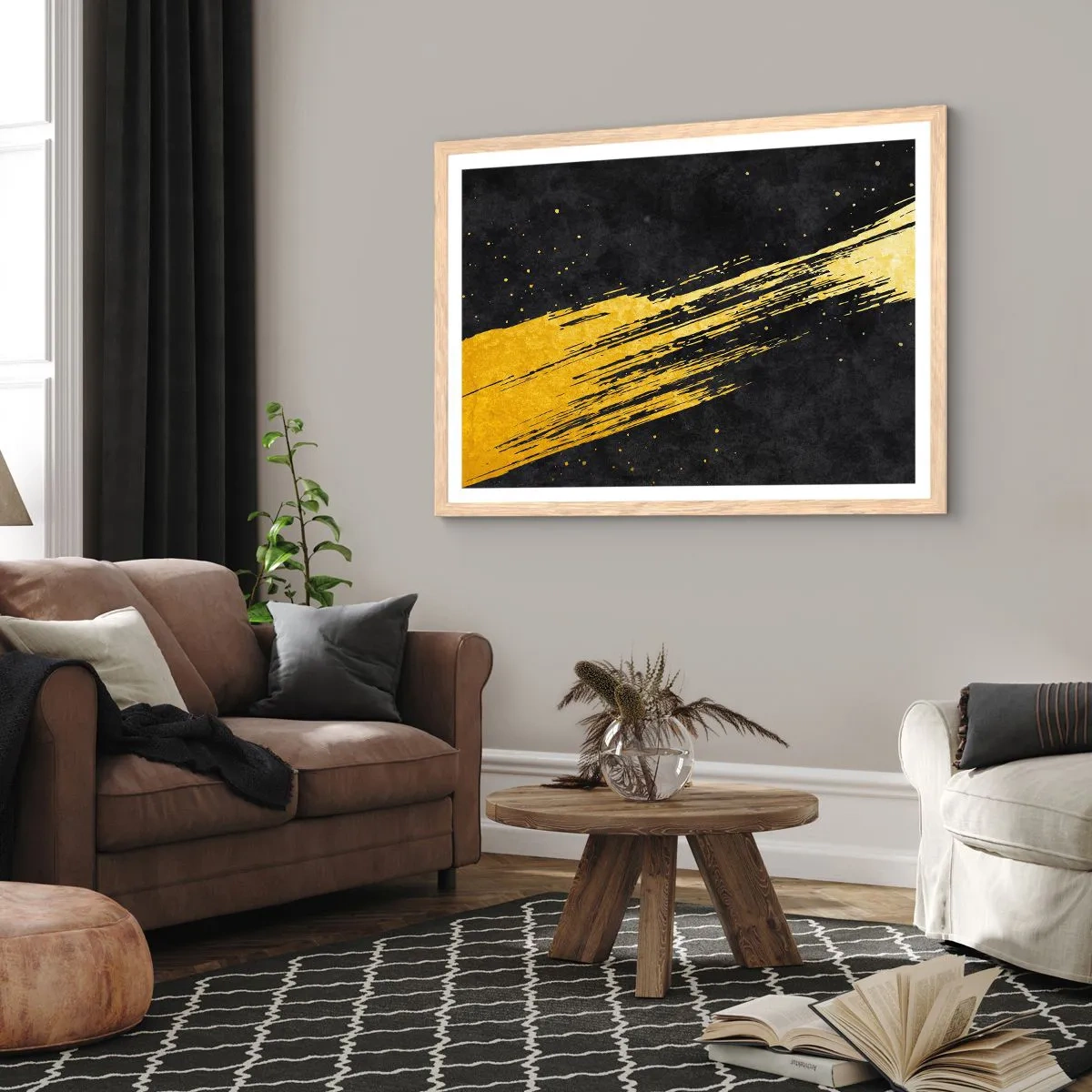 Plakat w ramie jasny dąb - Skok w nadprzestrzeń - 70x50 cm