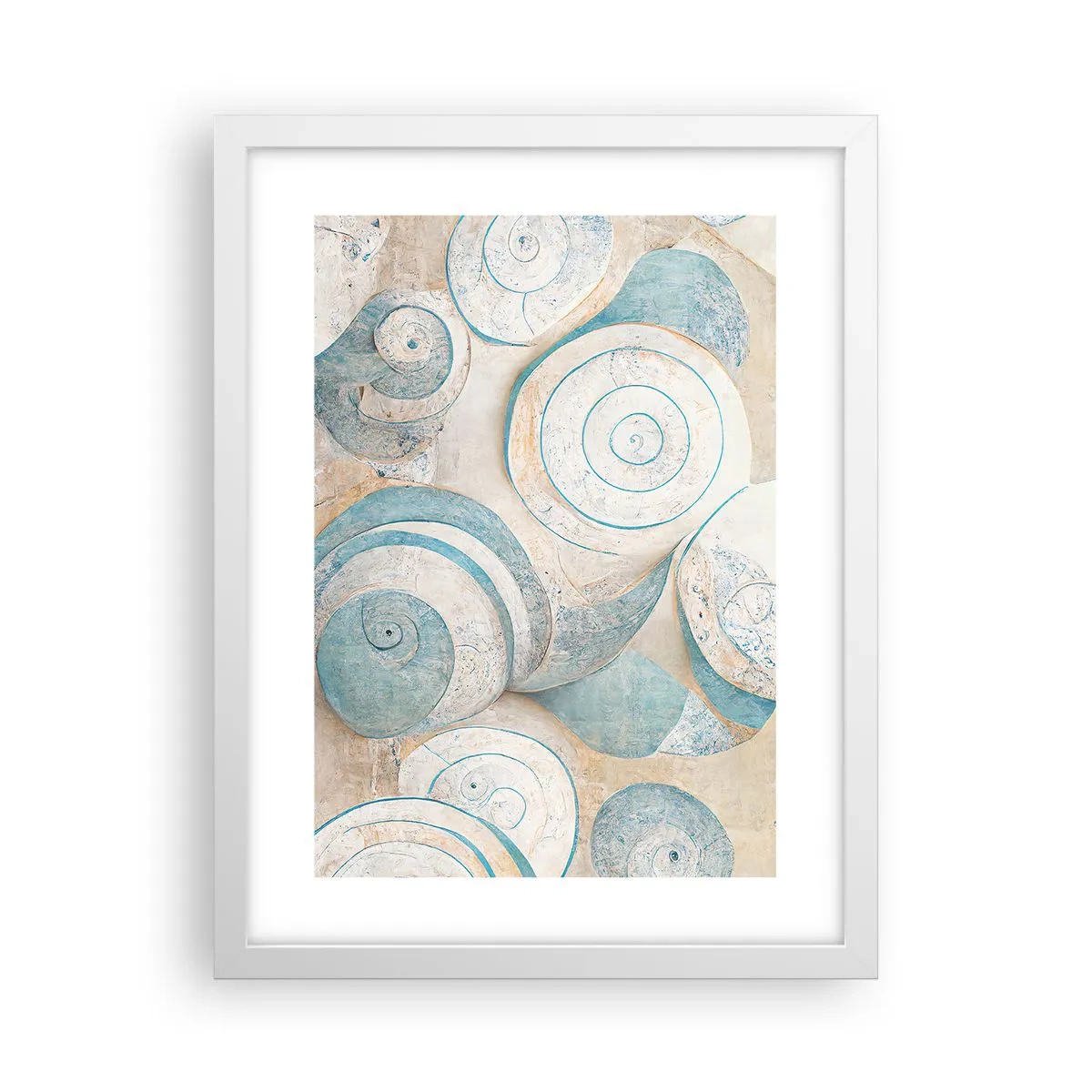 Plakat w białej ramie - Co kryje muszla? - 30x40 cm