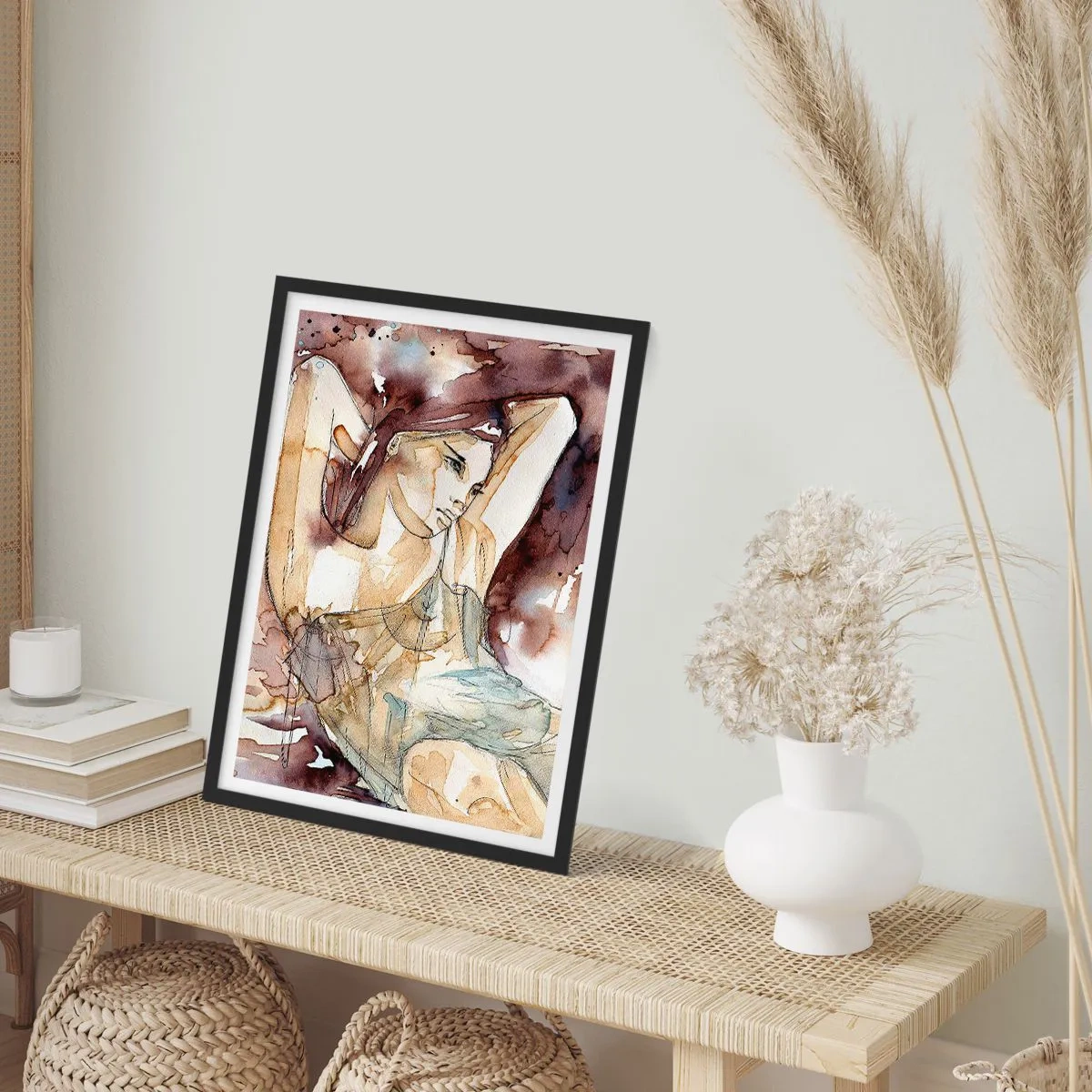 Plakat w czarnej ramie - W nastroju lila - 30x40 cm