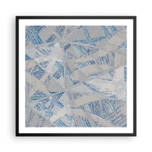 Plakat w czarnej ramie - W szaroniebieskim labiryncie - 60x60 cm