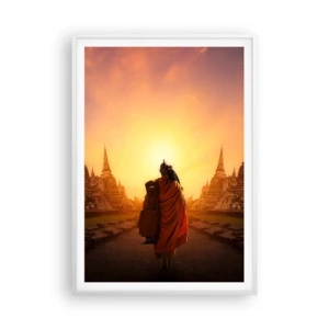 Plakat w białej ramie - W spokoju przez wieczność - 70x100 cm