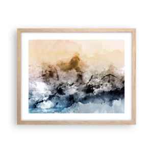 Plakat w ramie jasny dąb - Zatopione w tumanie mgły - 50x40 cm