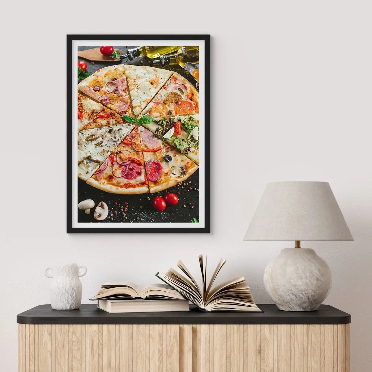 Plakat w czarnej ramie - Wachlarz smaków - 70x100 cm