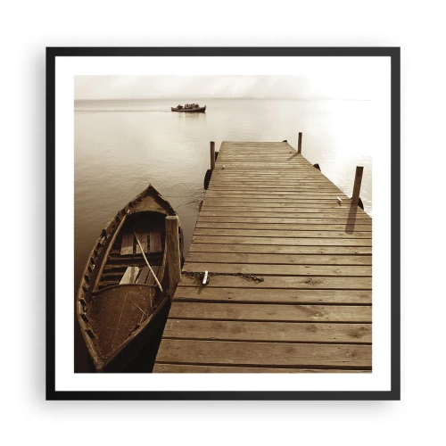 Plakat w czarnej ramie - Wielki spokój - 60x60 cm