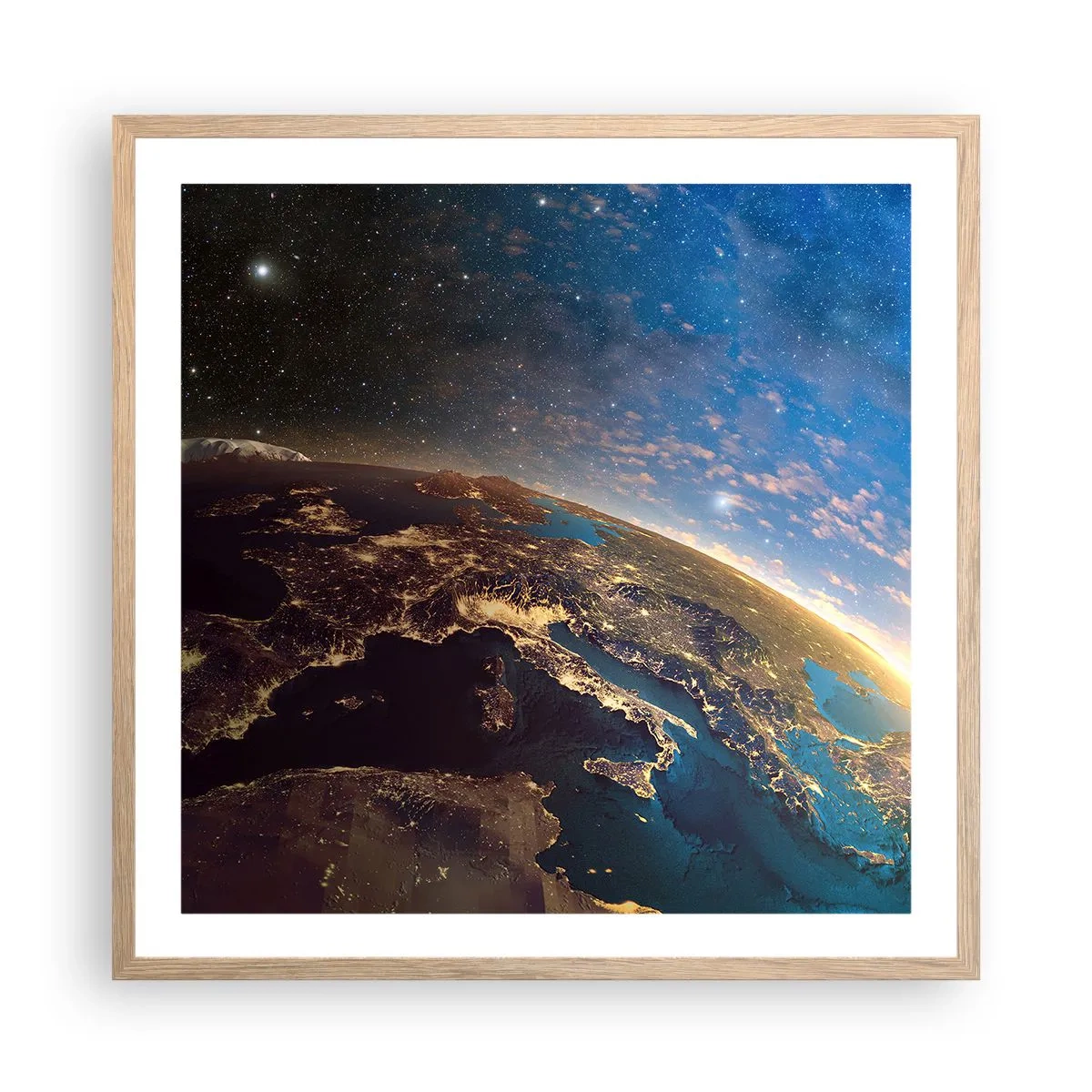 Plakat w ramie jasny dąb - Spójrzmy na siebie z dystansu - 60x60 cm