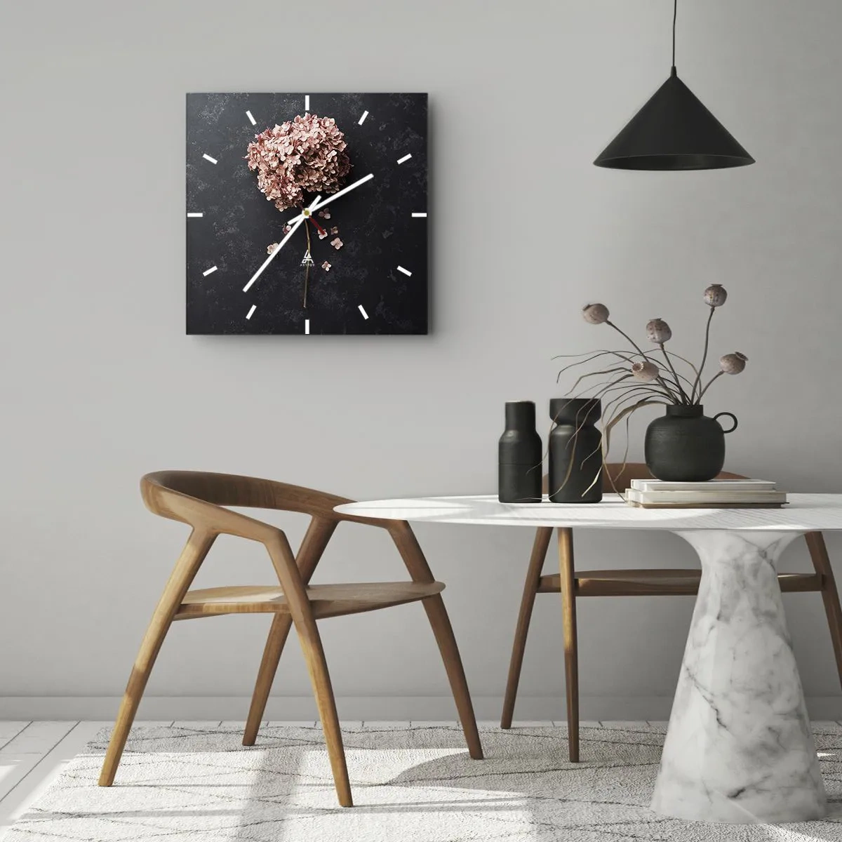 Zegar ścienny - Prawdziwie romantyczny znak - 40x40 cm