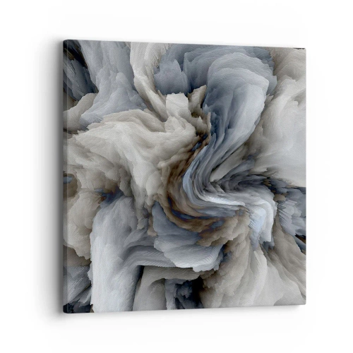 Obraz na płótnie - Kamień i kwiat - 40x40 cm