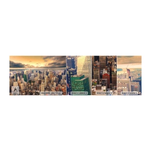 Fototapeta Próbka Samoprzylepna Deluxe Sticker - Wyzłocone metropolis - Miasto, Nowy Jork, Architektura - 100x30 cm