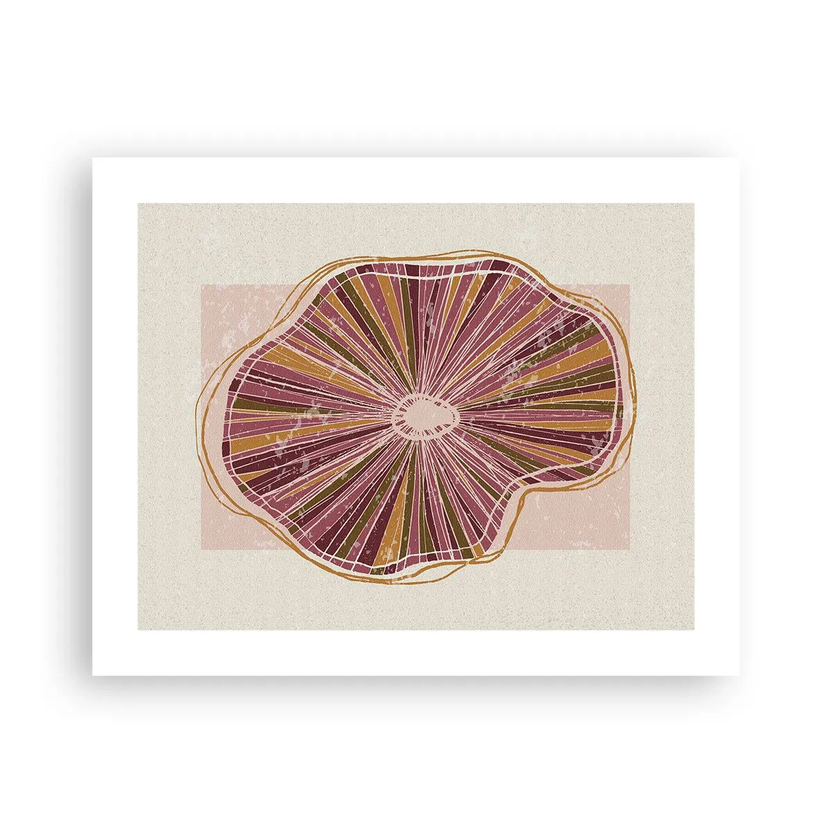 Plakat - Abstrakcja promienista - 50x40 cm