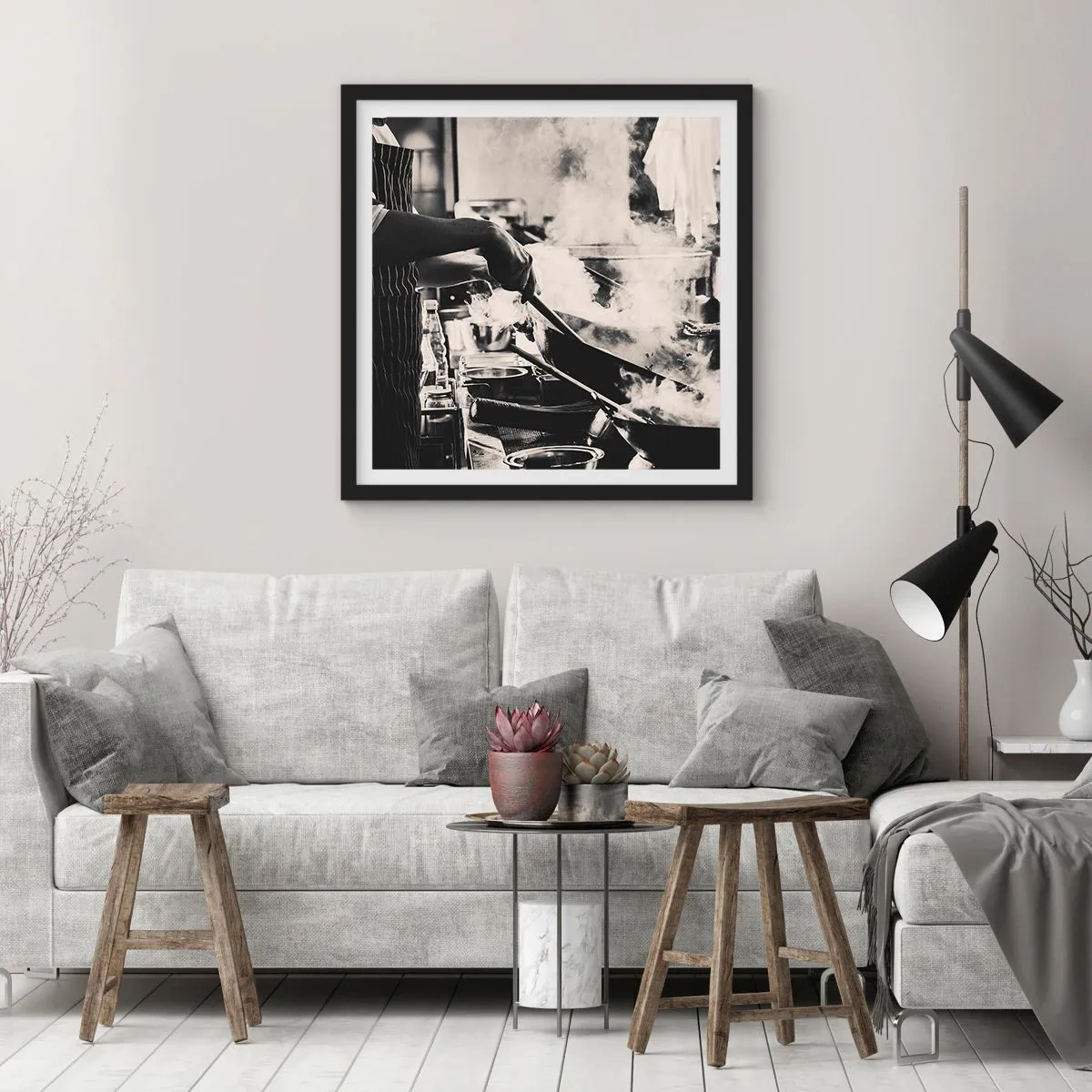 Plakat w czarnej ramie - Alchemia smaków - 50x50 cm