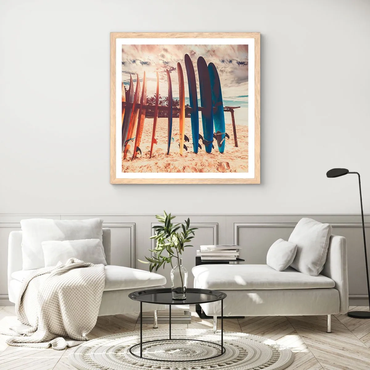 Plakat w ramie jasny dąb - Dobranoc, do jutra - 60x60 cm