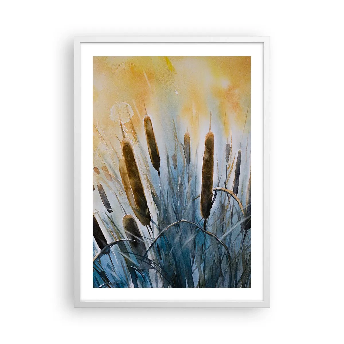 Plakat w białej ramie - Chłód wody, słońca żar - 50x70 cm