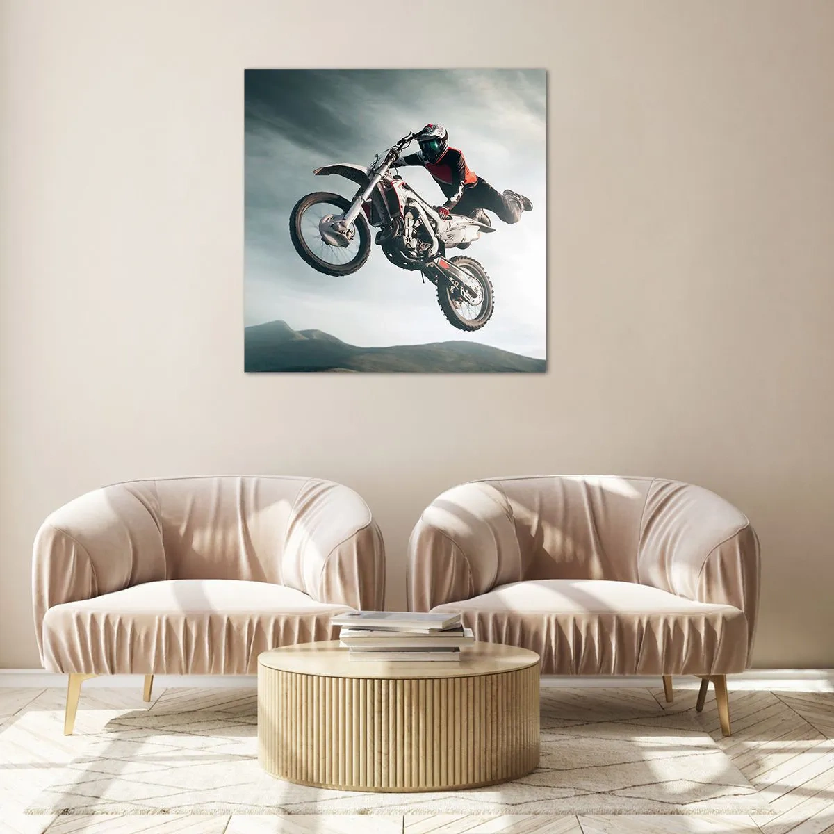 Obraz na szkle - Nie ma zabawy bez ryzyka - 70x70 cm