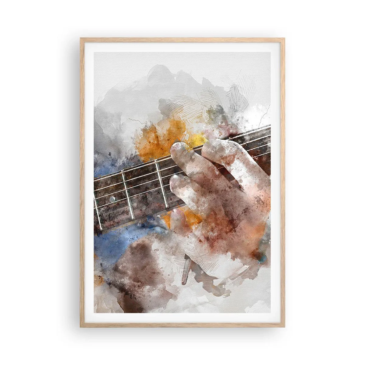 Plakat w ramie jasny dąb - Poezja między strunami - 70x100 cm