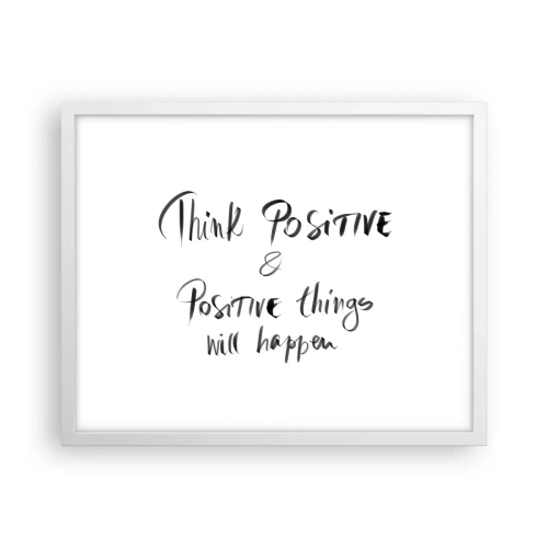 Plakat w białej ramie - Jak żyć? - 50x40 cm