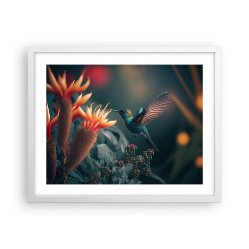 Plakat w białej ramie - naprawdę barwne życie - 50x40 cm