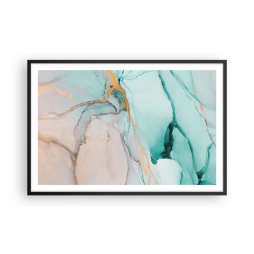 Plakat w czarnej ramie - Taniec kształtów i barw - 91x61 cm