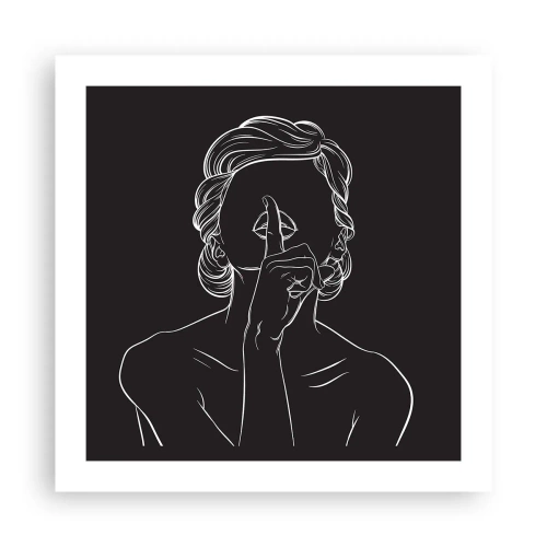 Plakat - Piękno rozkwita w ciszy - 50x50 cm