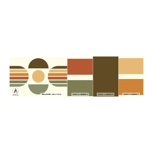 Fototapeta Próbka Samoprzylepna Deluxe Sticker - W kolorach ziemi - Abstrakcja, Sztuka, Grafika - 100x30 cm