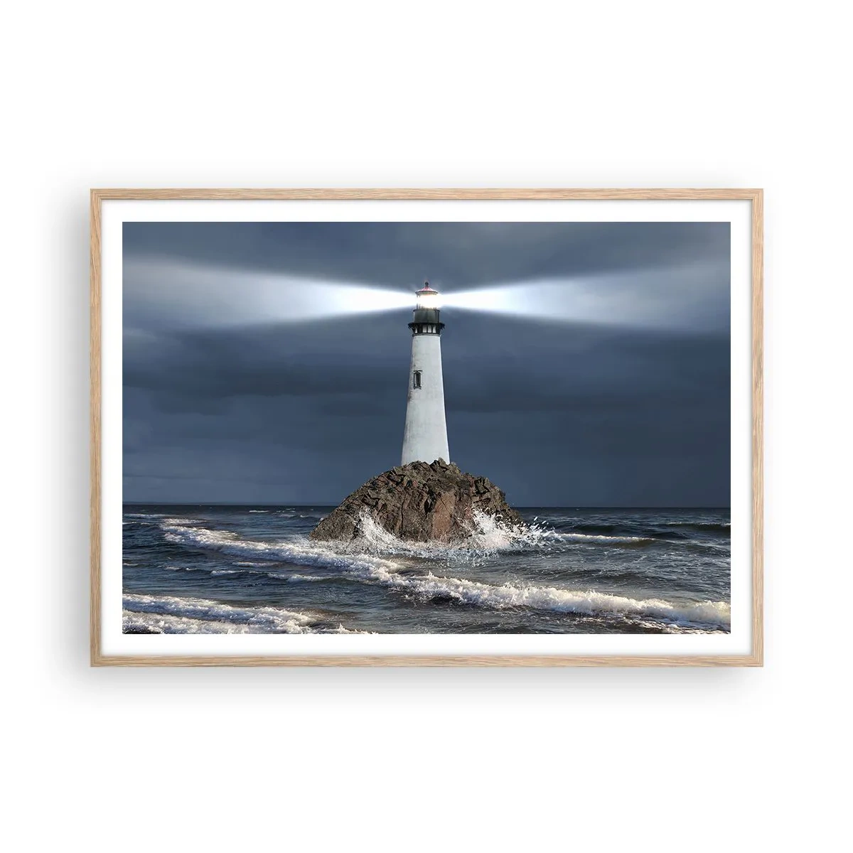 Plakat w ramie jasny dąb - Tu…tu…tutaj! - 100x70 cm