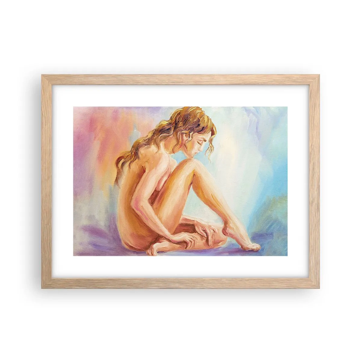 Plakat w ramie jasny dąb - Akt młodości - 40x30 cm
