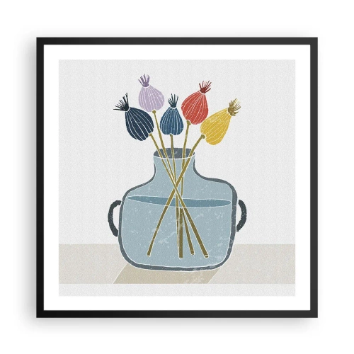 Plakat w czarnej ramie - Jak makiem zasiał - 60x60 cm