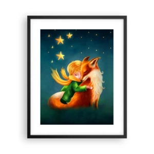 Plakat w czarnej ramie - Mały Książę - 40x50 cm