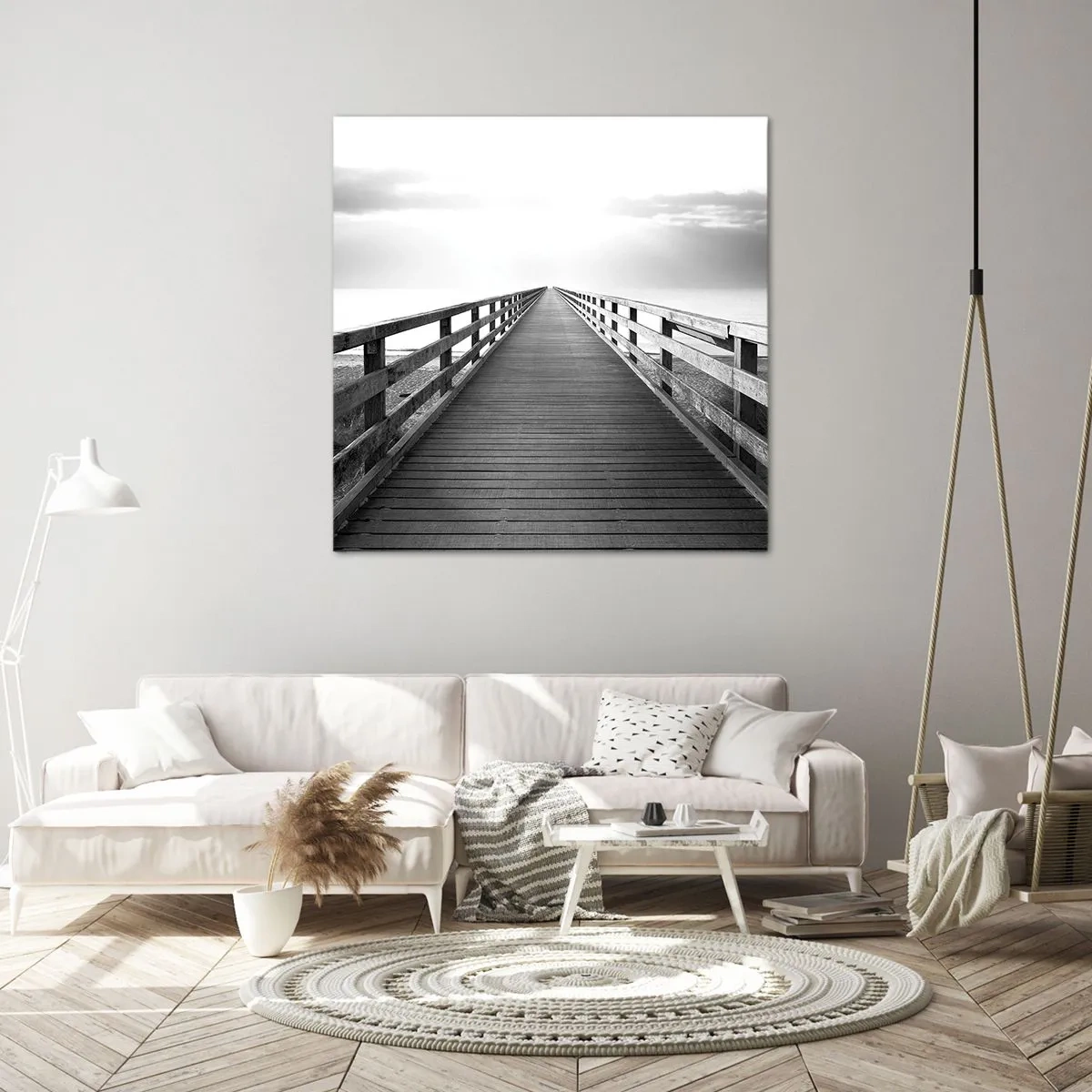 Obraz na płótnie - W siną dal… - 70x70 cm