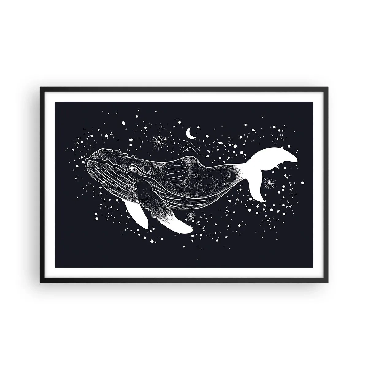 Plakat w czarnej ramie - W oceanie wszechświata - 91x61 cm