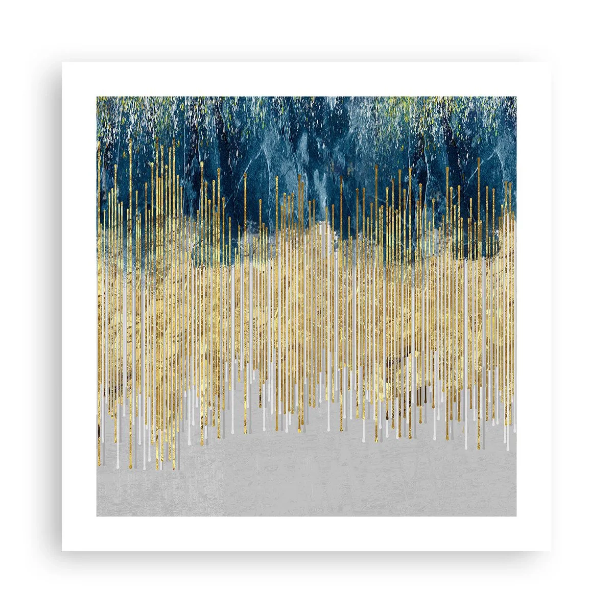 Plakat - Wyzłocona granica - 50x50 cm