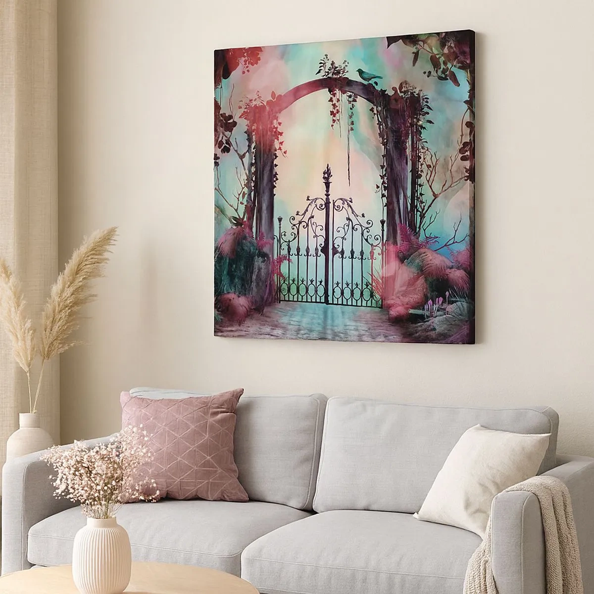 Obraz na płótnie - Tajemniczy ogród - 30x30 cm