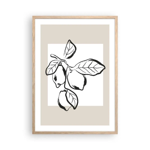 Plakat w ramie jasny dąb - Gdzie cytryna dojrzewa… - 50x70 cm