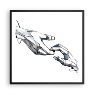 Plakat w czarnej ramie - Dobry gest - 60x60 cm