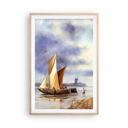 Plakat w ramie jasny dąb - Powrót żeglarzy - 61x91 cm