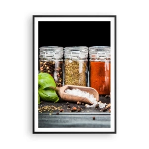 Plakat w czarnej ramie - Żeby życie miało smak - 70x100 cm
