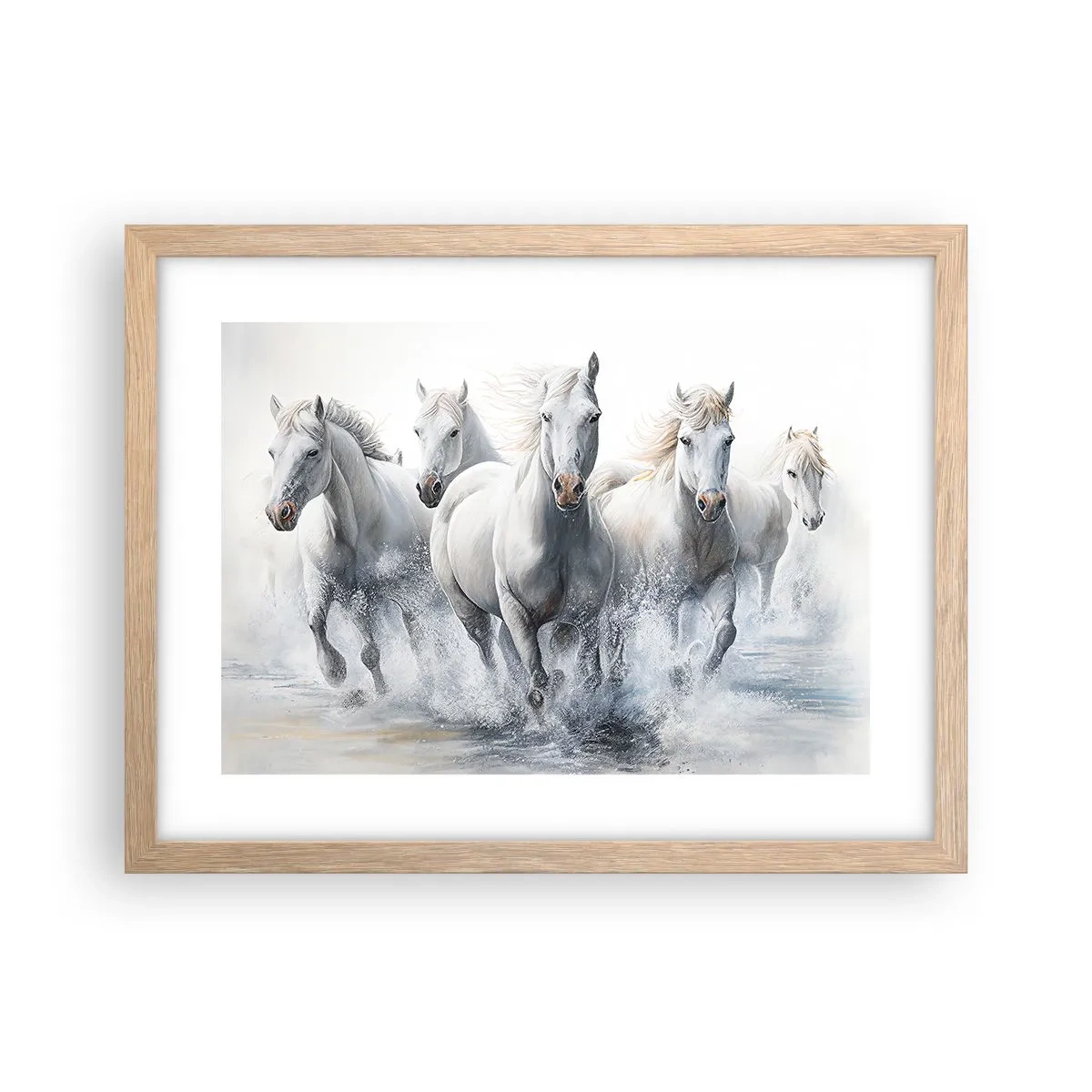 Plakat w ramie jasny dąb - Biała magia - 40x30 cm